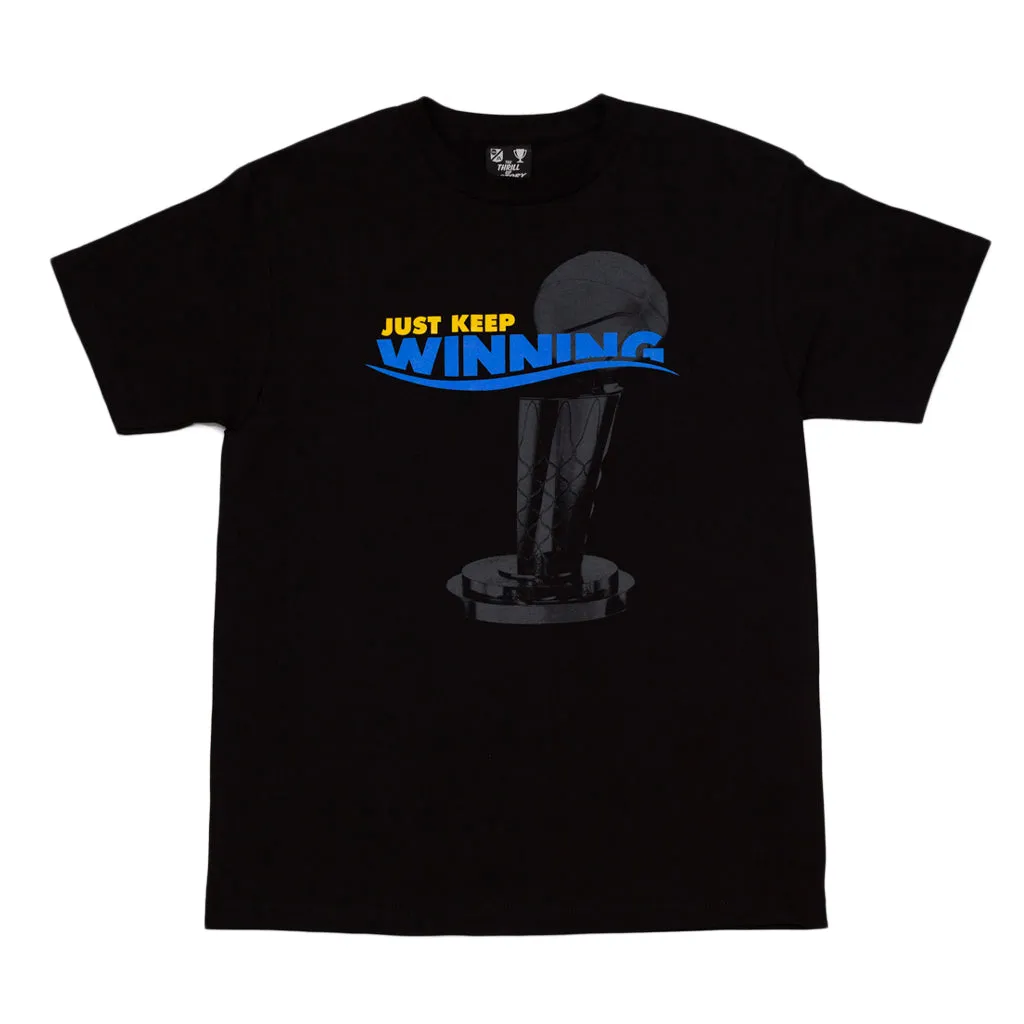 Men's Thrill Of Victory Keep Winning T-Shirt Black vacation mode