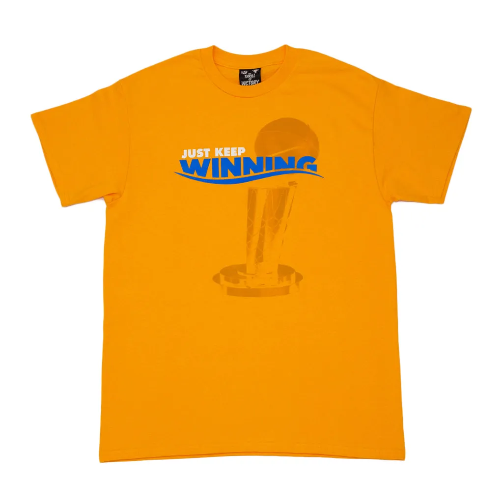 Men's Thrill Of Victory Keep Winning T-Shirt Gold street style