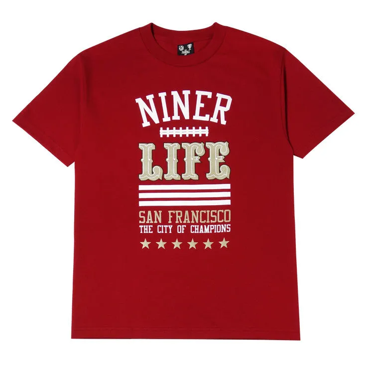 Mens Thrill Of Victory Life T-Shirt Red basic vibe