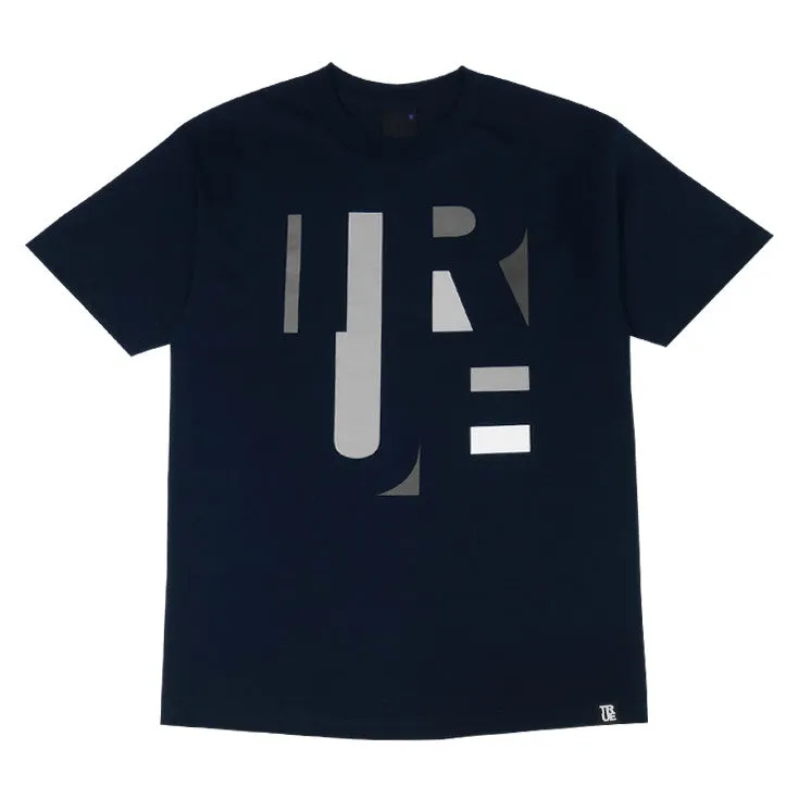Mens True Abstract T-Shirt Navy laidback mood