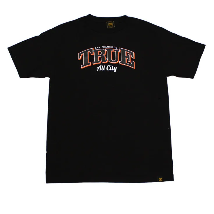 Mens True All City 2 T-Shirt Black gender free