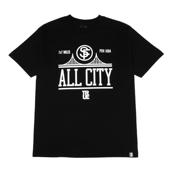 Mens True All City T-Shirt Black classic design