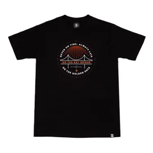 Men's True Always Late T-Shirt Black/Orange cozy edge