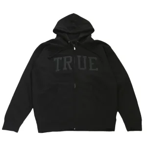 Men's True Arched Zip Hoodie Black Style daily
