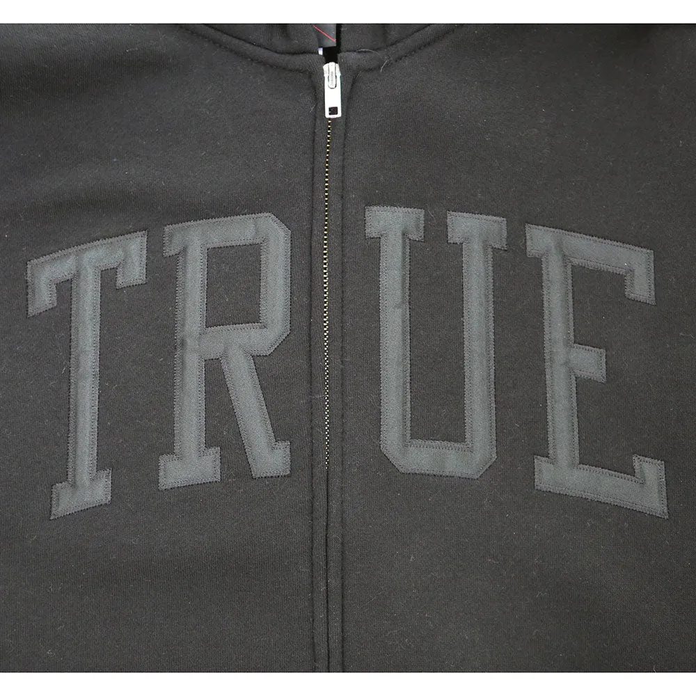 Men's True Arched Zip Hoodie Black Loose style