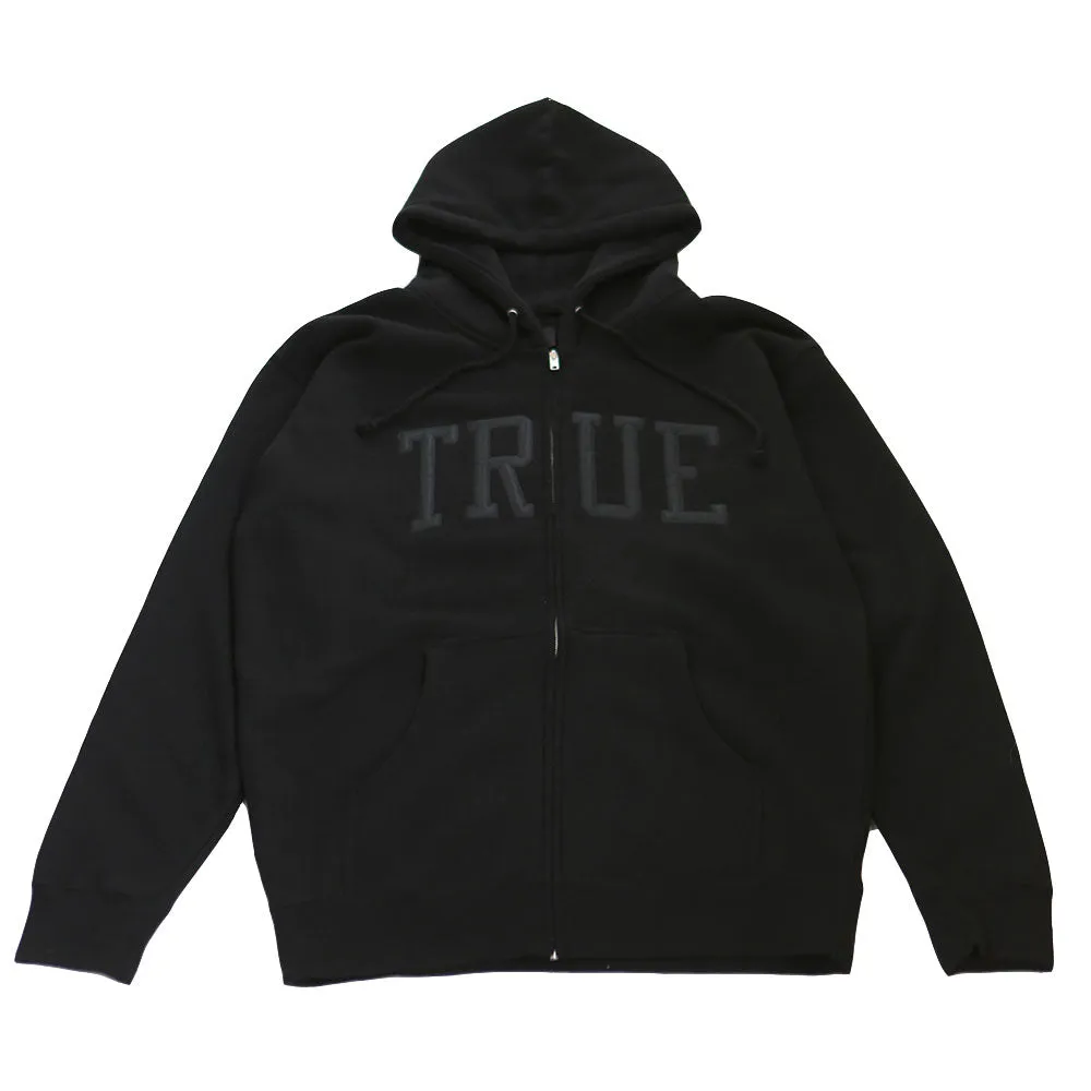 Men's True Arched Zip Hoodie Black Style daily