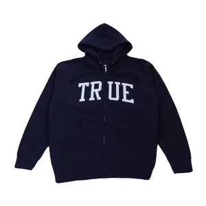Men's True Arched Zip Hoodie Navy In-out fit