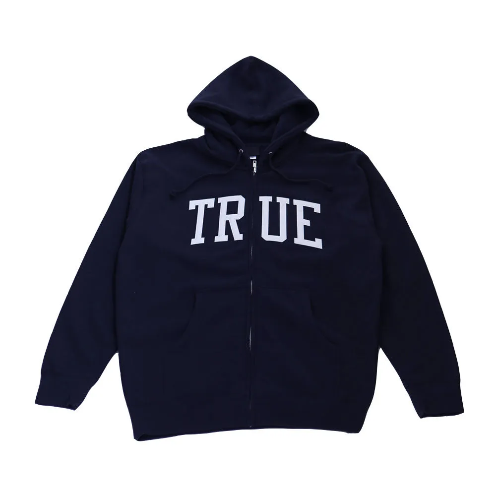 Men's True Arched Zip Hoodie Navy In-out fit
