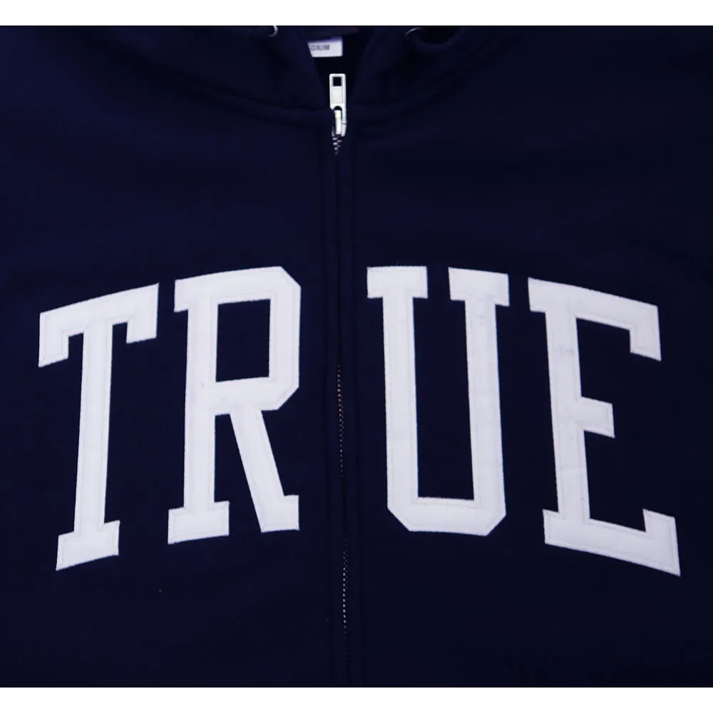 Men's True Arched Zip Hoodie Navy Fresh fit