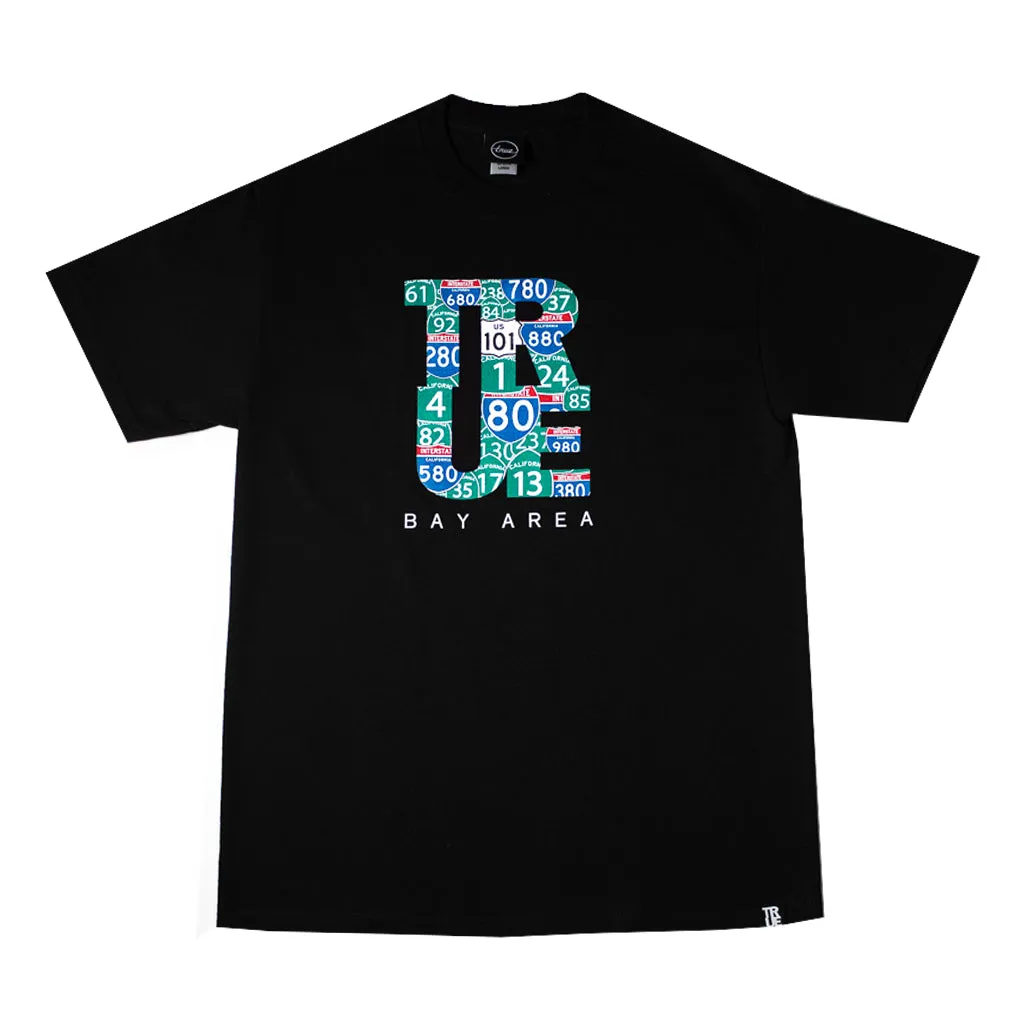 Mens True Bay Area T-Shirt Black clean comfort