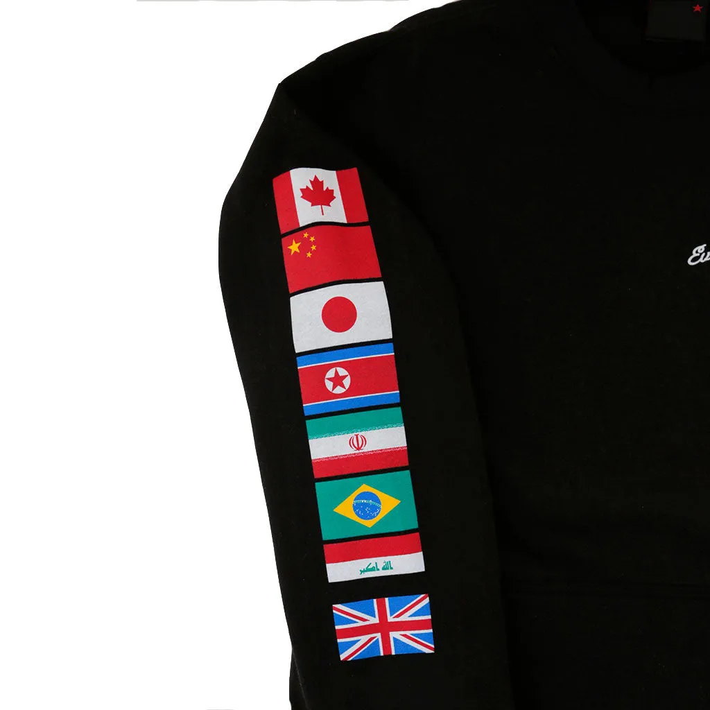 Mens True BBQ Crewneck Sweatshirt Black Night trip