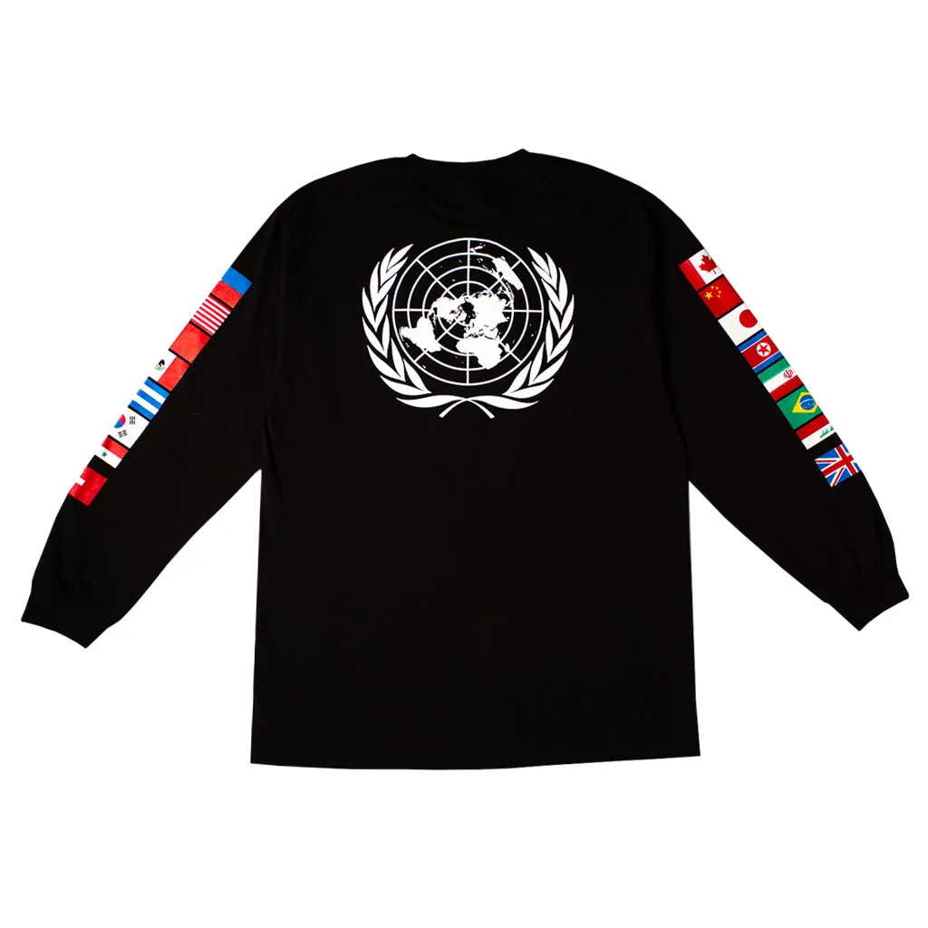 Mens True BBQ Long Sleeve T-Shirt Black carefree mood