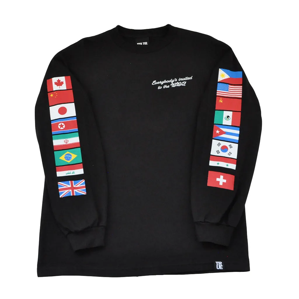 Mens True BBQ Long Sleeve T-Shirt Black air layer