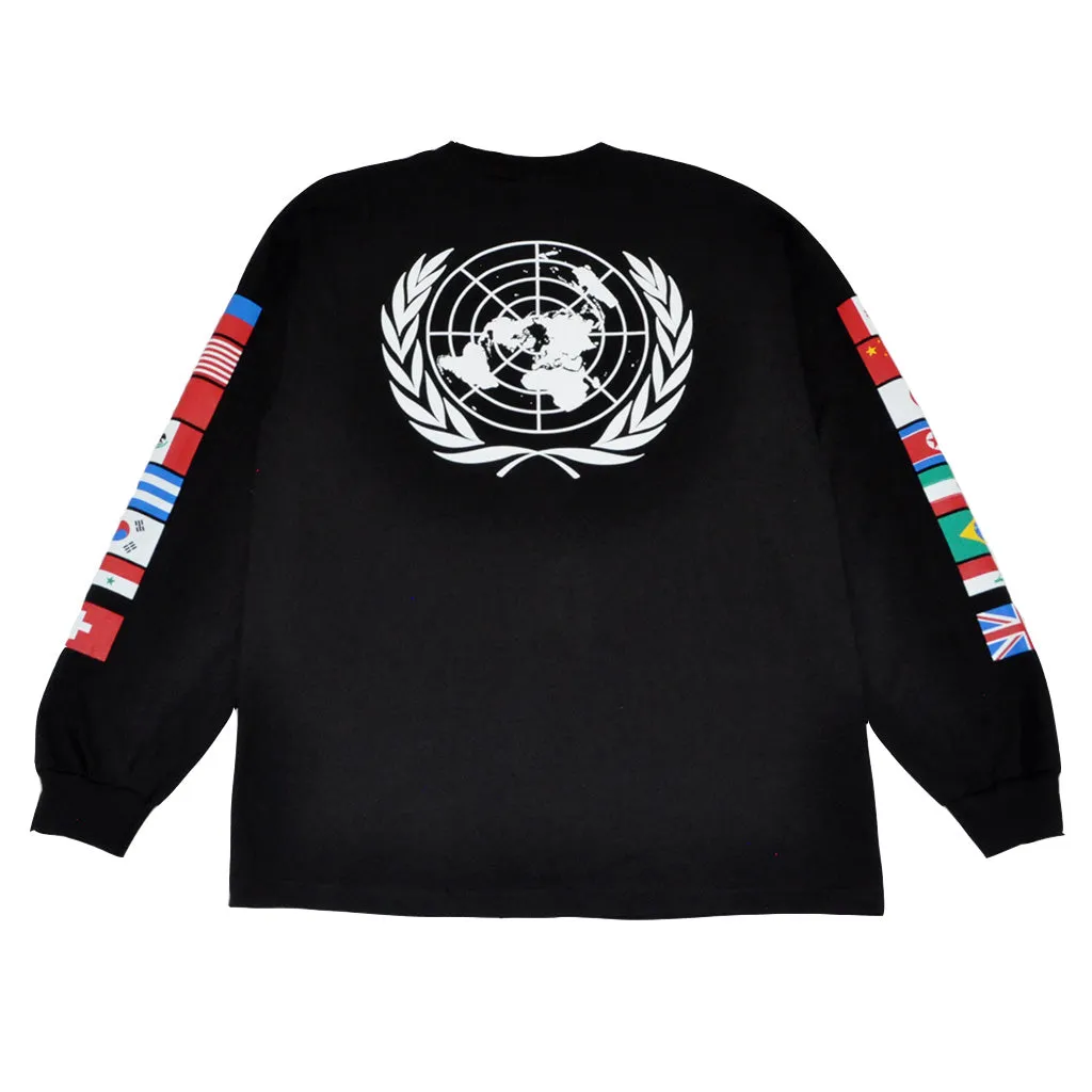 Mens True BBQ Long Sleeve T-Shirt Black casual shift