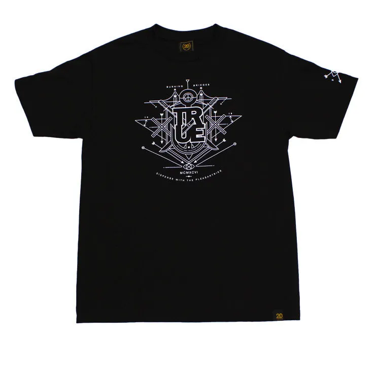 Mens True Burning Bridges T-Shirt Black life layer
