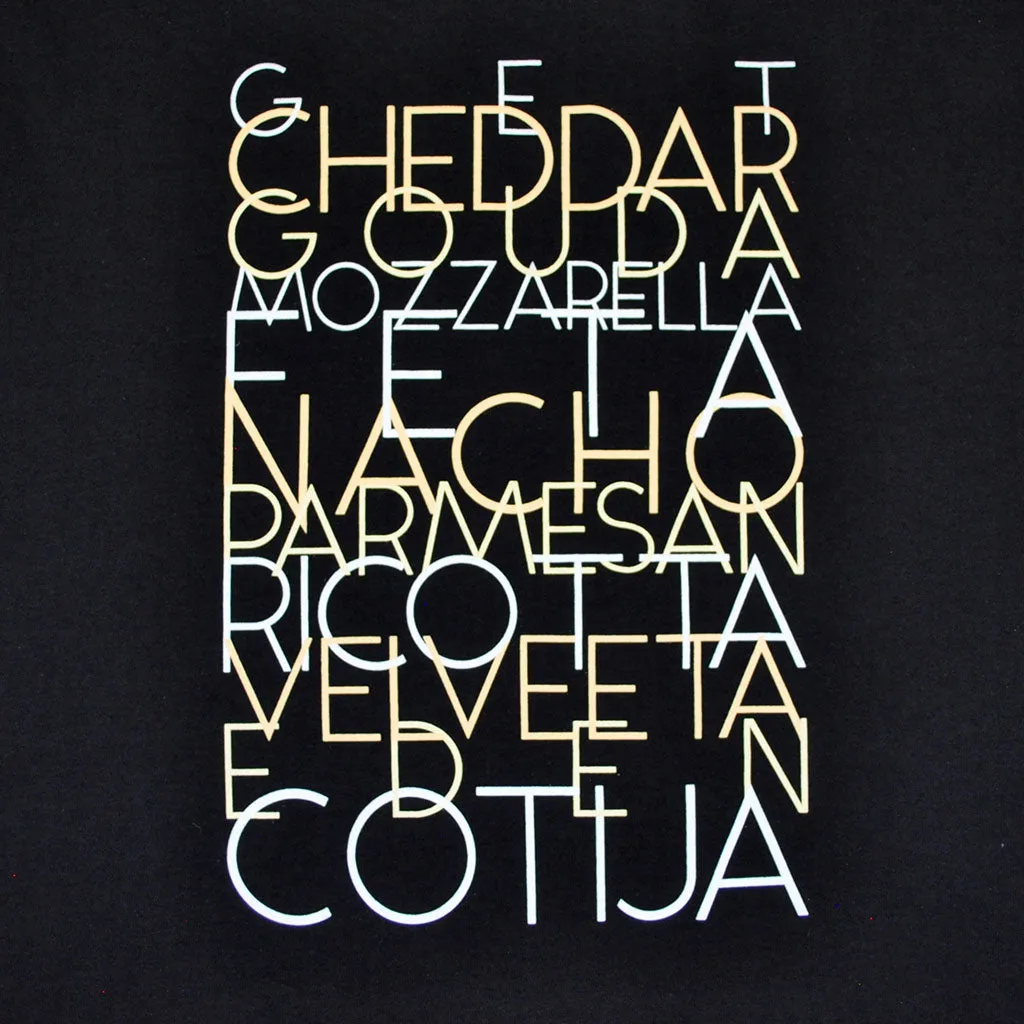Mens True Cheese T-Shirt Black all-season fit