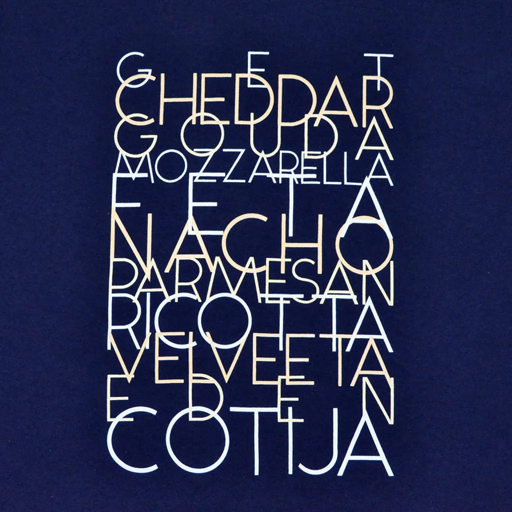 Mens True Cheese T-Shirt Navy family fit