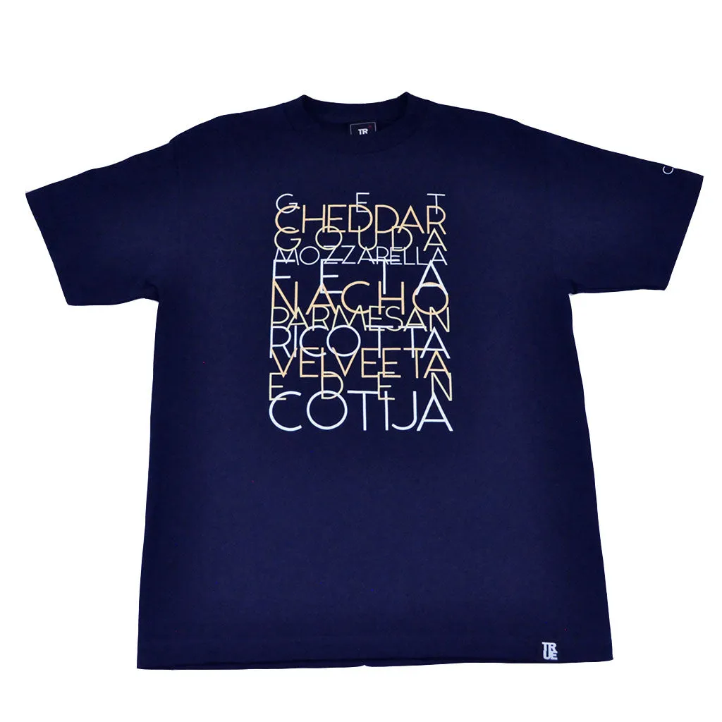Mens True Cheese T-Shirt Navy style goal