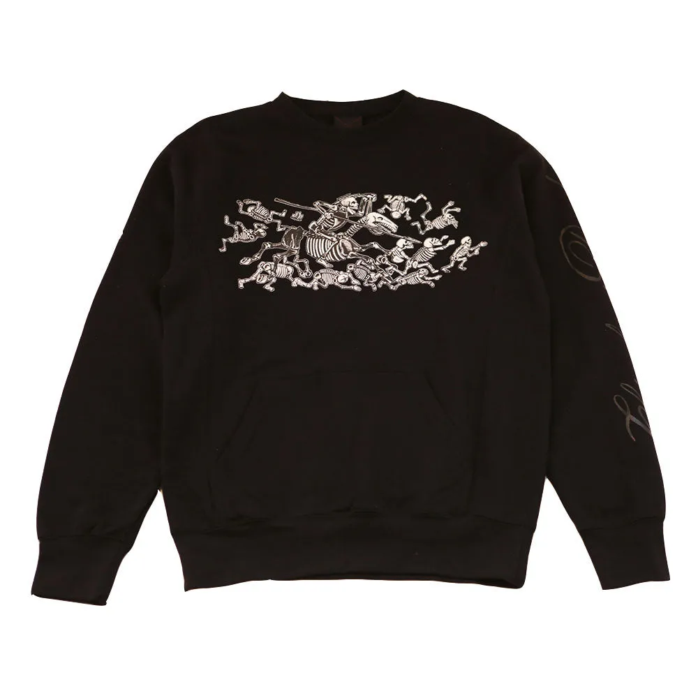 Mens True Chivalry Crewneck Sweatshirt Black Retro USA