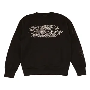 Mens True Chivalry Crewneck Sweatshirt Black Retro USA