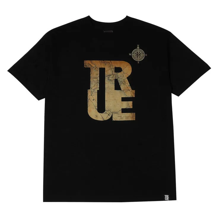 Mens True Compass T-Shirt Black everyday wear