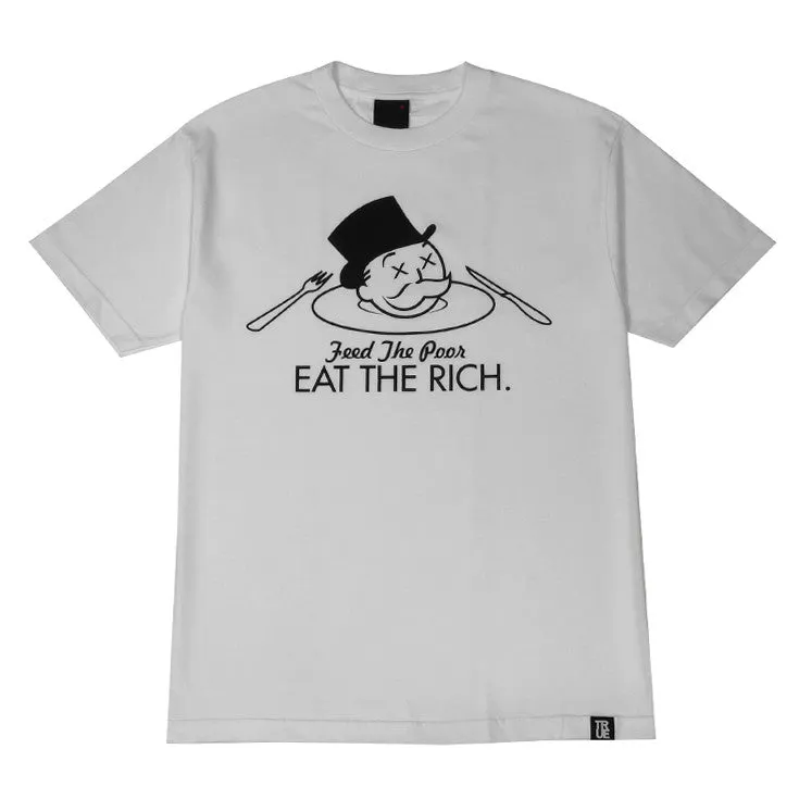 Mens True Eat The Rich T-Shirt White trendy outfit