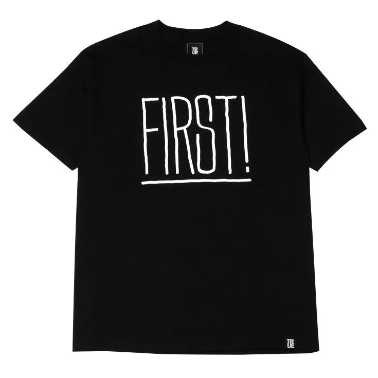 Mens True First T-Shirt Black effortless chic