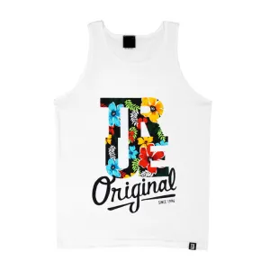 Mens True Floral Tank Top White basic code