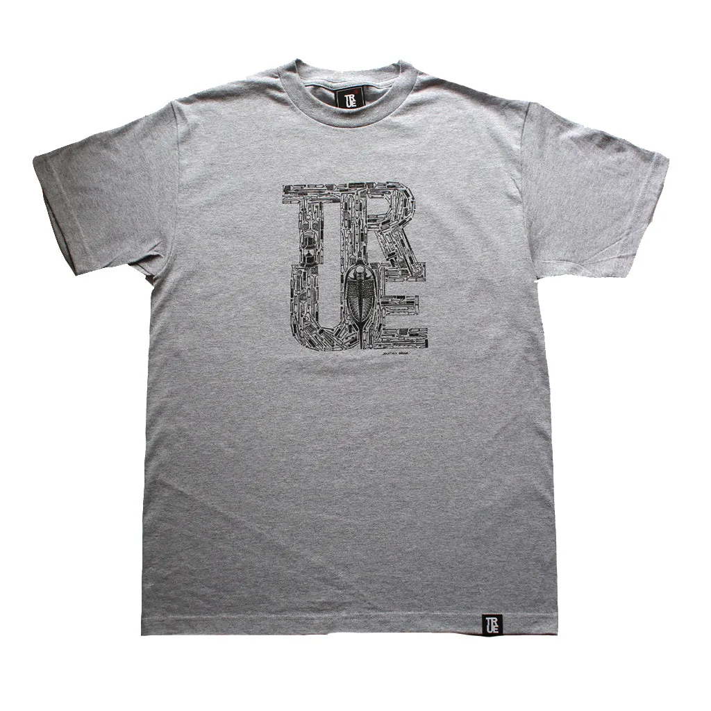 Mens True Fossilsphere T-Shirt Heather Grey loose vibe