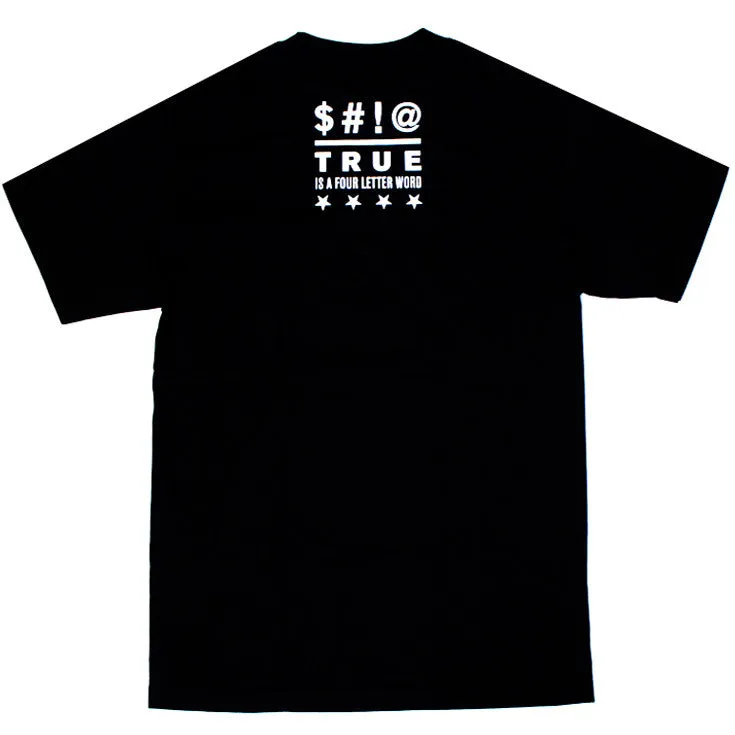 Mens True Four Letter T-Shirt Black air breeze