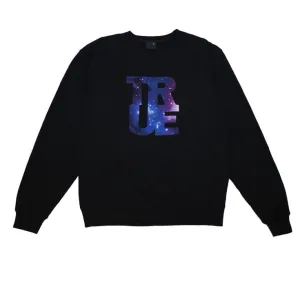 Mens True Galaxy Crewneck Sweatshirt Black Light warmth