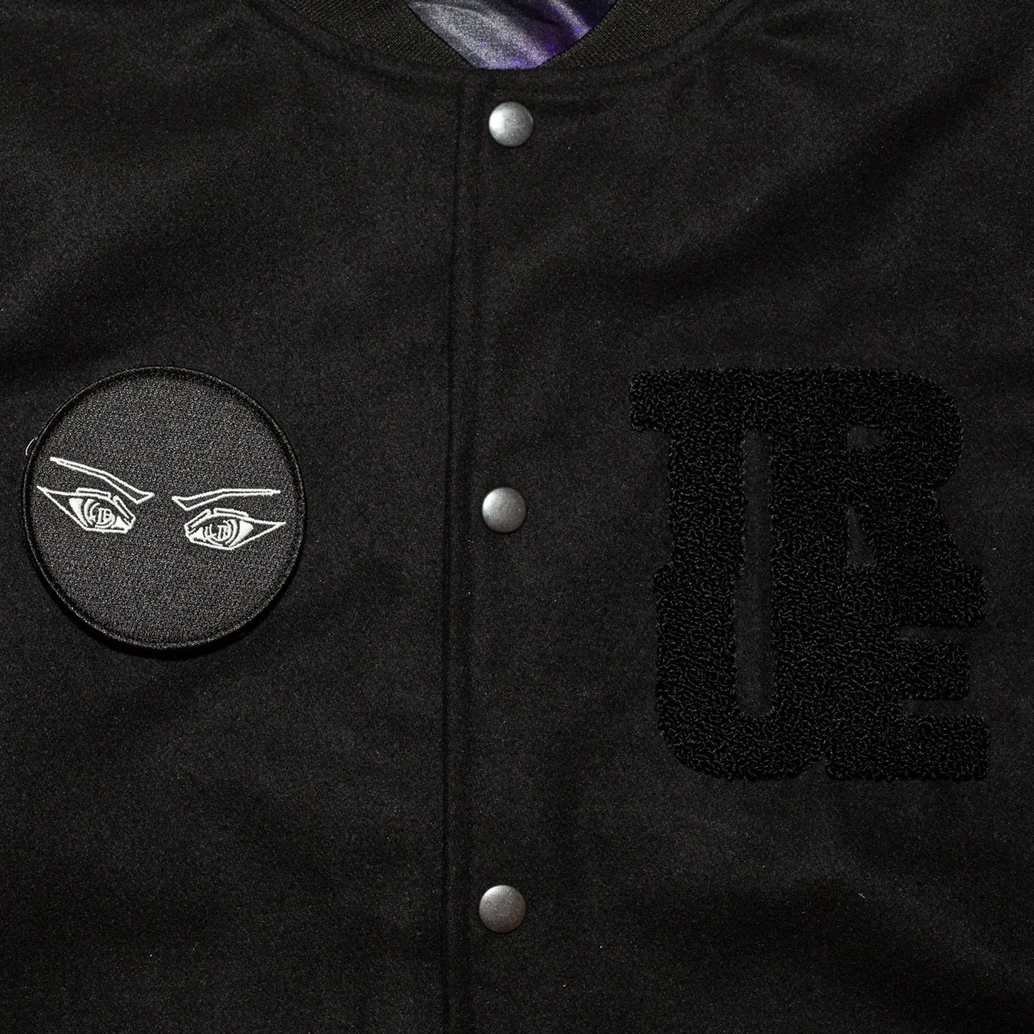 Men's True Galaxy Varsity Jacket Black timeless fit