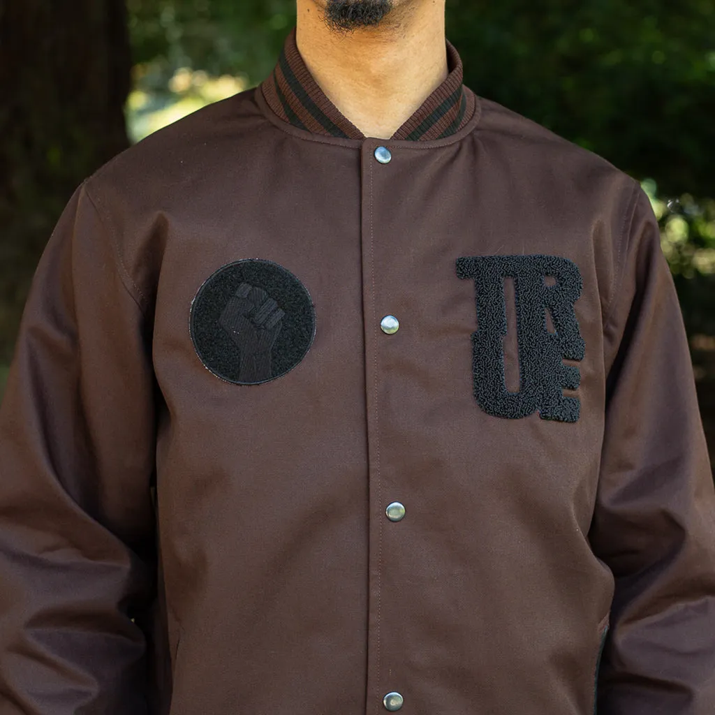 Men's True General Purpose Varsity Jacket Brown highland edge