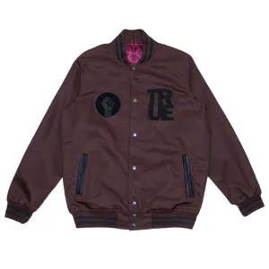 Men's True General Purpose Varsity Jacket Brown cozy soul