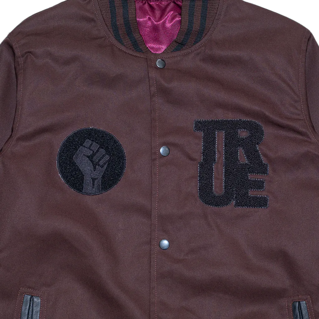 Men's True General Purpose Varsity Jacket Brown city break