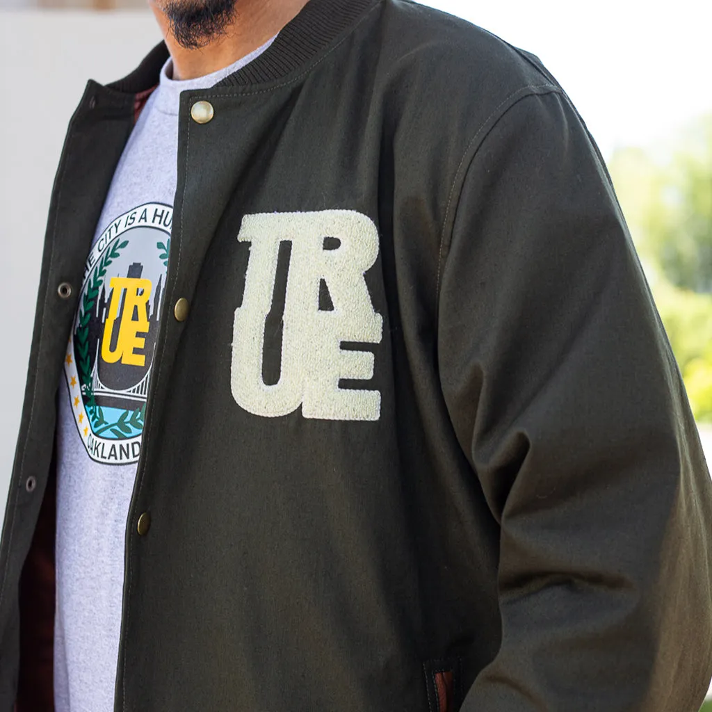 Men's True General Purpose Varsity Jacket Olive fresh form