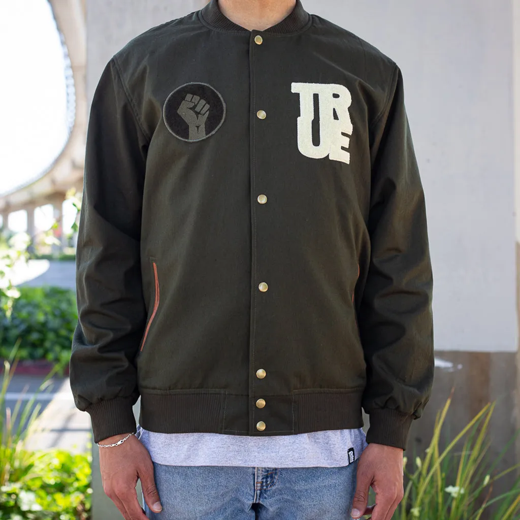 Men's True General Purpose Varsity Jacket Olive active city