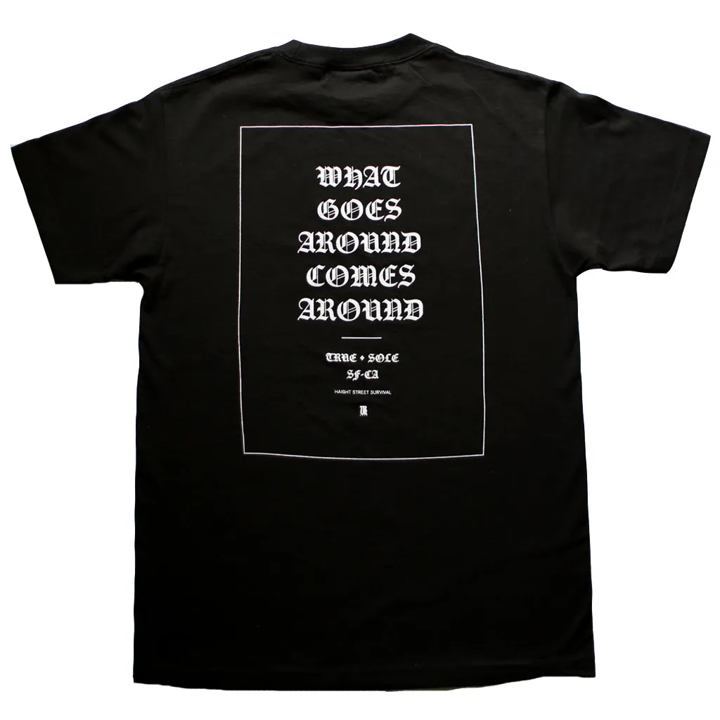 Mens True Goes Around T-Shirt Black express vibe
