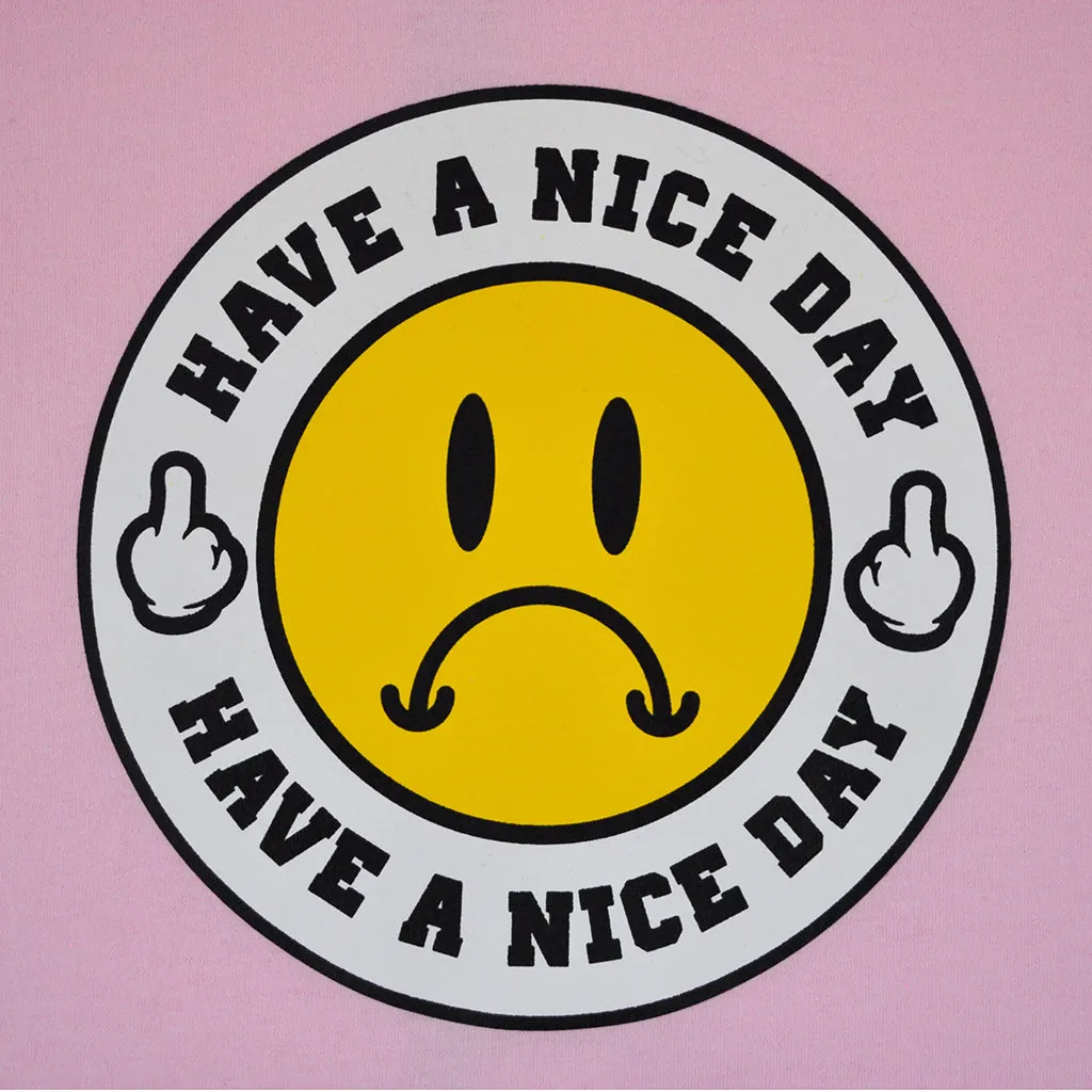 Mens True Have A Nice Day T-Shirt Pink trendy outfit