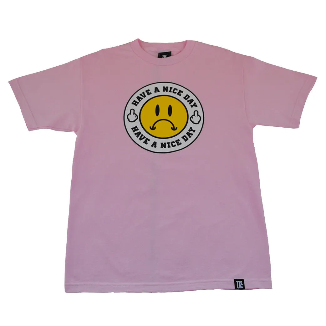 Mens True Have A Nice Day T-Shirt Pink urban look
