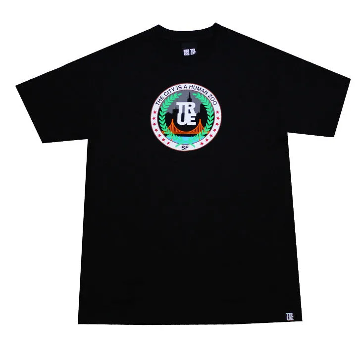 Men's True Human Zoo SF T-Shirt Black happy wear