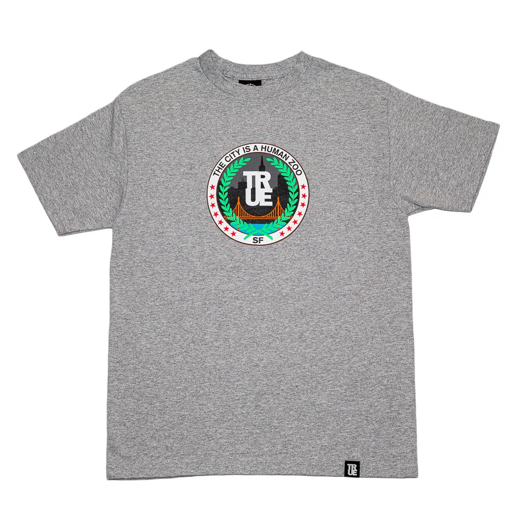 Men's True Human Zoo SF T-Shirt Heather Grey easy match