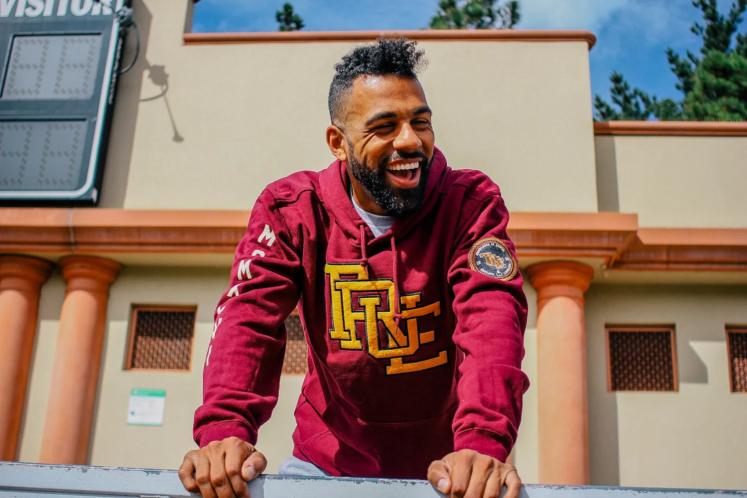 Mens True Interlocked Hoodie Maroon Scene master