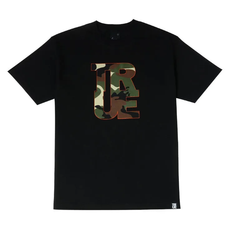 Mens True Logo Camo T-Shirt Black smart casual