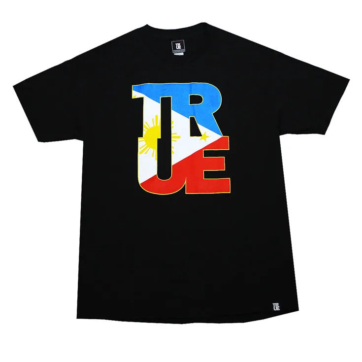 Mens True Logo Fill Pinoy T-Shirt Black art fusion
