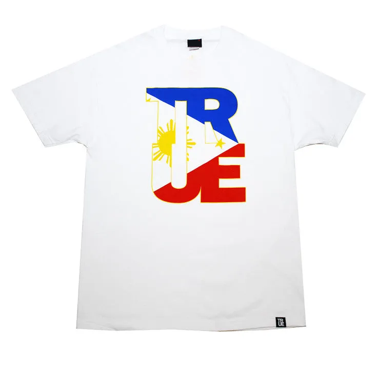 Mens True Logo Fill Pinoy T-Shirt White cozy chic