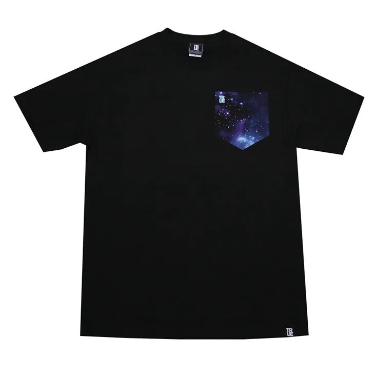 Mens True Logo Galaxy Pocket T-Shirt Black neutral vibe