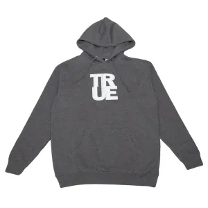 Men's True Logo Hoodie Charcoal Grey/White Yoga layer