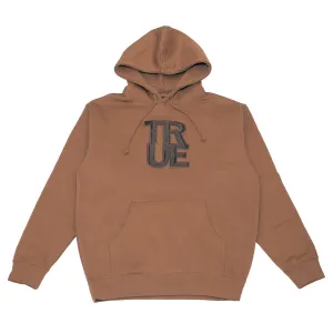Men's True Logo Hoodie Saddle Brown/Black Sport vibe