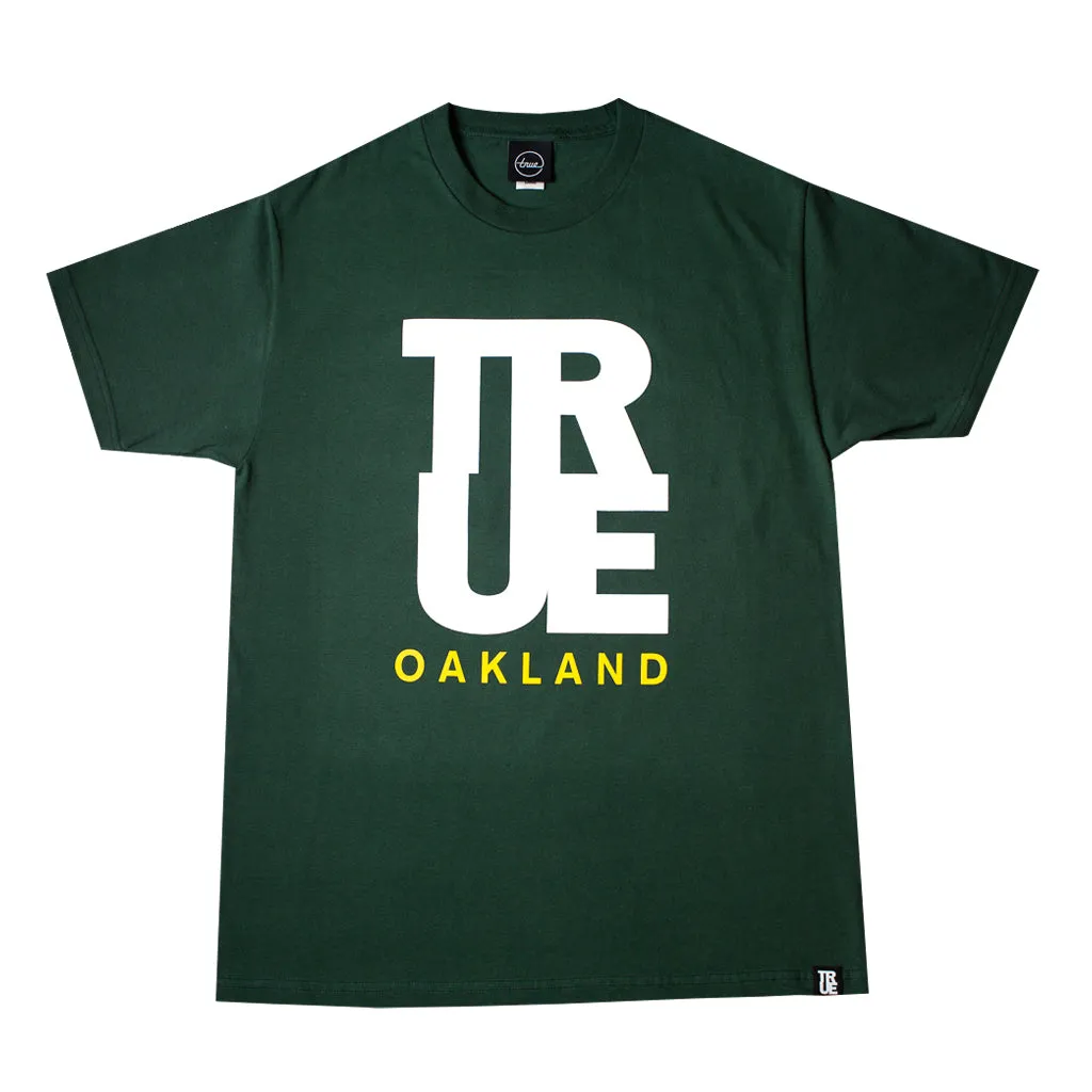 Men's True Logo Oakland T-Shirt Green air layer